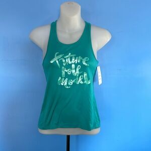 Champion Girls Teal Racerback Tank Top Size 7/8 “Future Role Model” Graphic